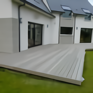 Terrasse en bois composite gris