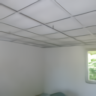 Plafond suspendu rails avant pose dalles isolantes