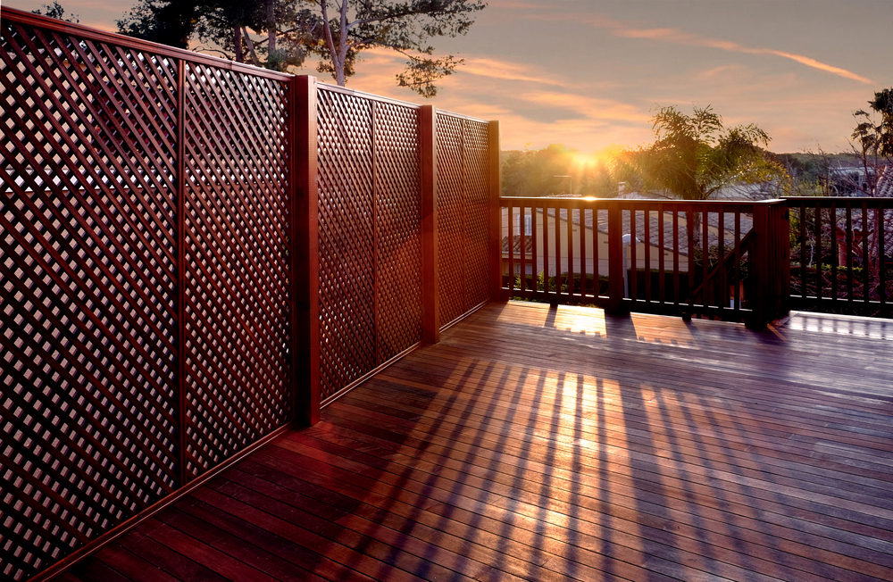 Clôture en bois pour terrasse